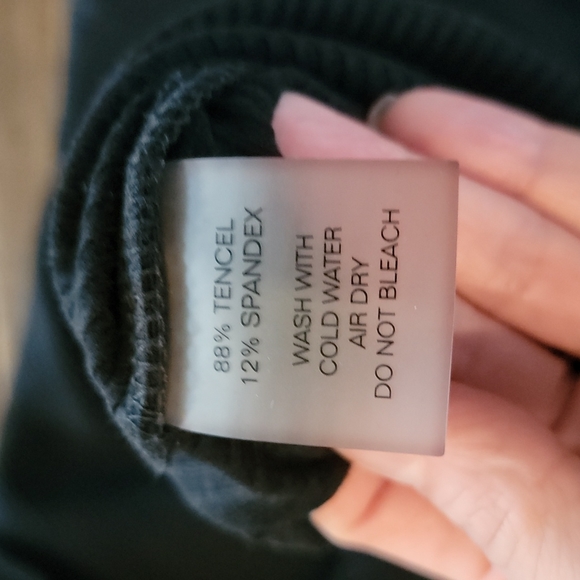 Black Ribbed Wide Leg Jumpsuit S - Picture 9 of 10